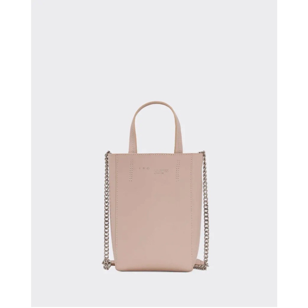 IRO Broome Mini Leather Beige Pink Tote NWOT